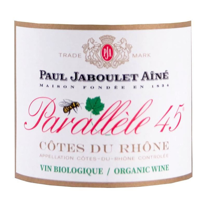 Maison Paul Jaboulet Aine Parallele 45 2018 Cotes du Rhone - Vin rouge de la Vallee du Rhone - Bio