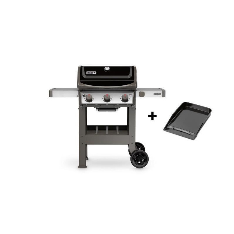 WEBER Barbecue a gaz Spirit II E-310 GBS 1/2 plancha emaillee - 1/2 grille emaillee