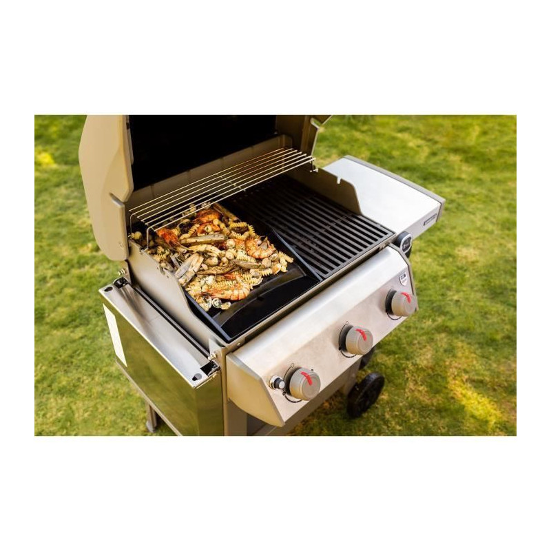 WEBER Barbecue a gaz Spirit II E-310 GBS 1/2 plancha emaillee - 1/2 grille emaillee