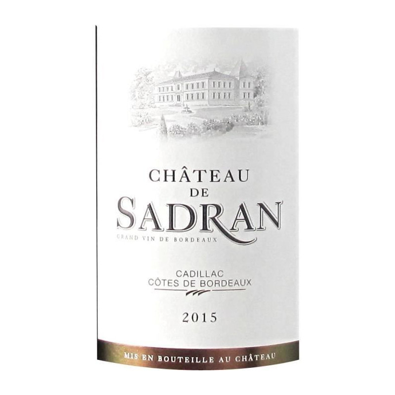 Magnum Chateau de Sadran 2015 Cadillac Cotes de Bordeaux - Vin rouge de Bordeaux