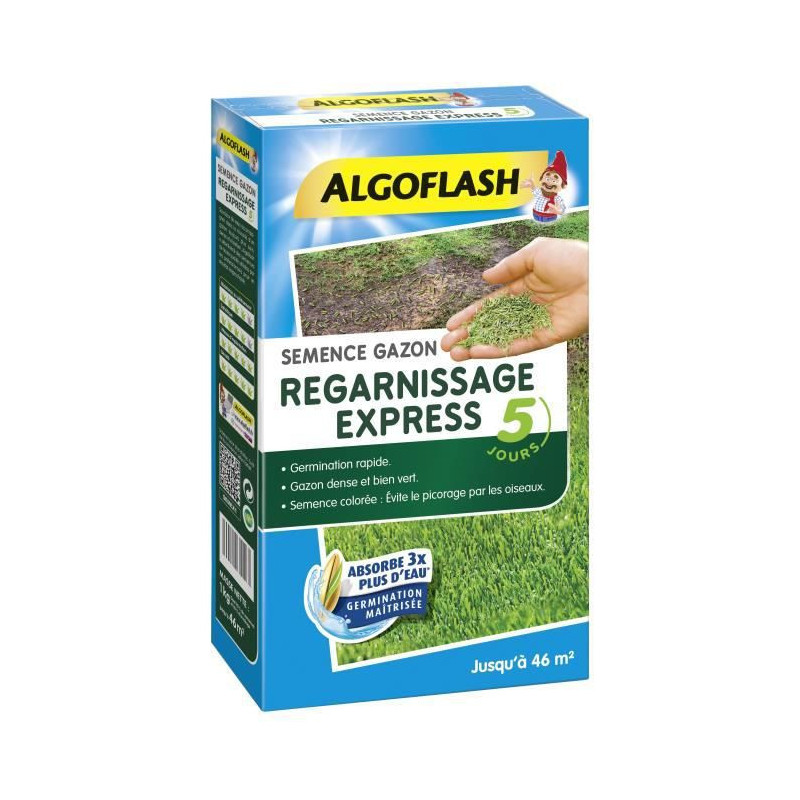 ALGOFLASH - Gazon regarnissant express 5 jours 1kg