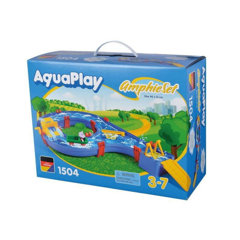 aquaplay set amphie - circuit de jeu deau - 1 vehicule + 1 figurine