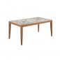 Table de jardin en bois - 162 cm - Bois de pin du Chili + carrelage ceramique mosaique