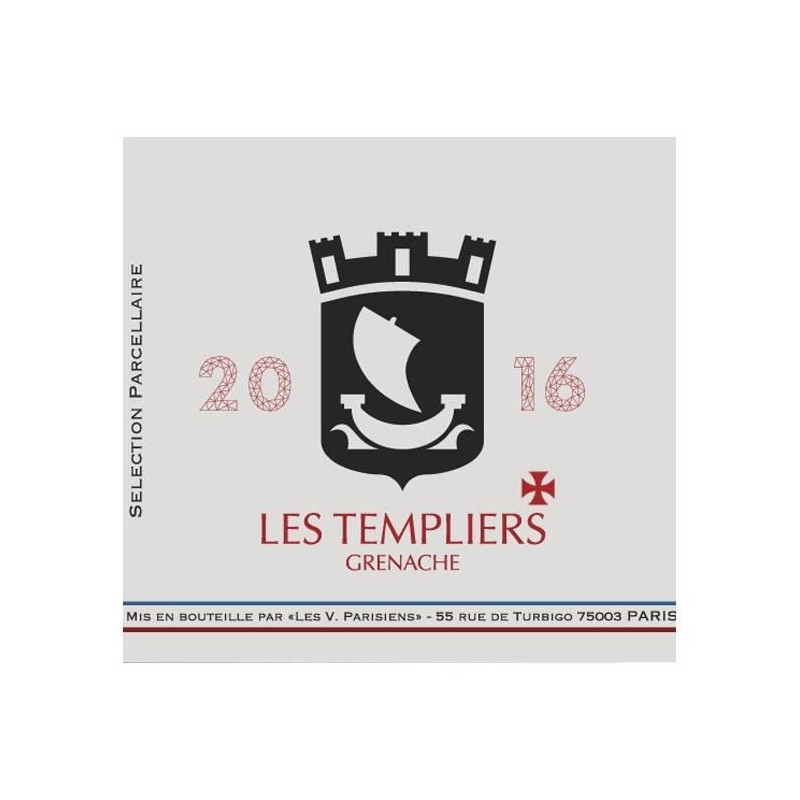 Les Vignerons Parisiens Les Templiers 2016 Vin de France - Vin rouge - Bio