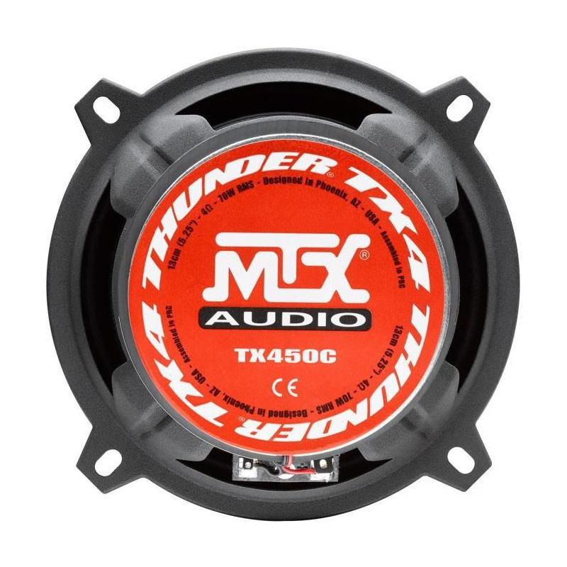MTX TX450C Haut-parleurs voiture Coaxiaux 2 voies 13cm 70W RMS 4O membrane  pulpe celulose