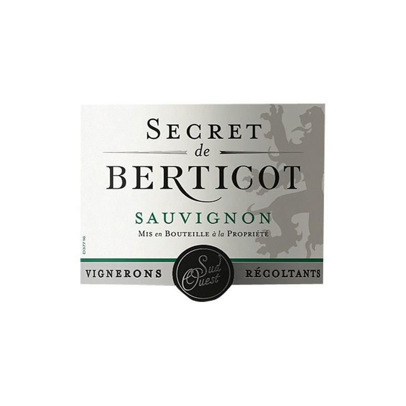Secret de Berticot Sauvignon 2020 Cotes de Duras - Vin blanc du Sud-Ouest