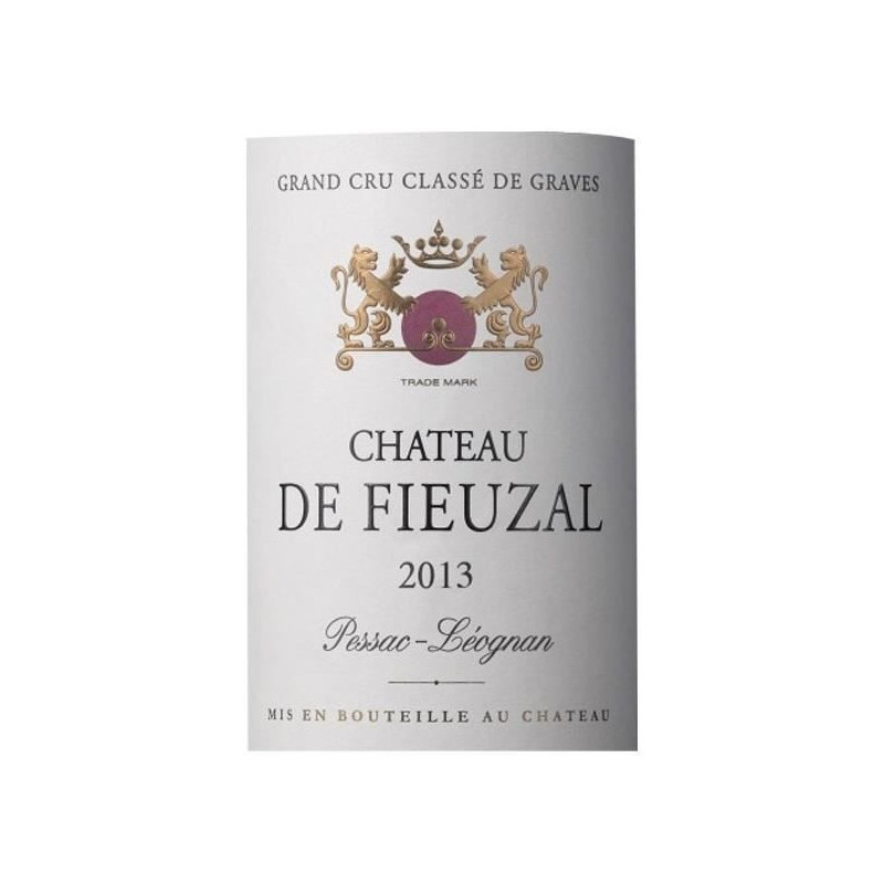 Chateau de Fieuzal 2013 Pessac-Leognan Grand Cru Classe - Vin rouge de Bordeaux