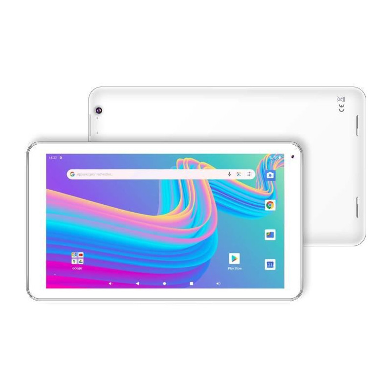 Tablette Tactile - LOGICOM - Tab 129 - 10 TN - Allwinner A133 - RAM 2 Go - 32 Go - Android 11 Go edition - Blanc - Wifi