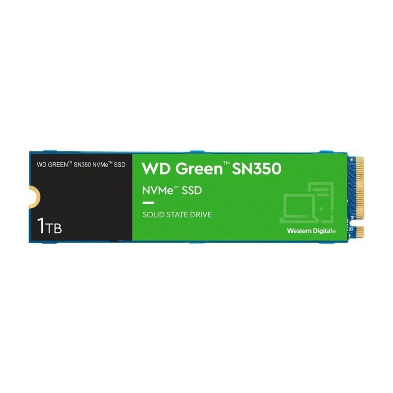 WESTERN DIGITAL - Green SN350 - Disque SSD Interne - 1 To - M.2 - WDS100T3G0C