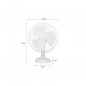 Ventilateur de table OCEANIC - 40W - Diametre 30 cm - 3 vitesses - Oscillant - Blanc