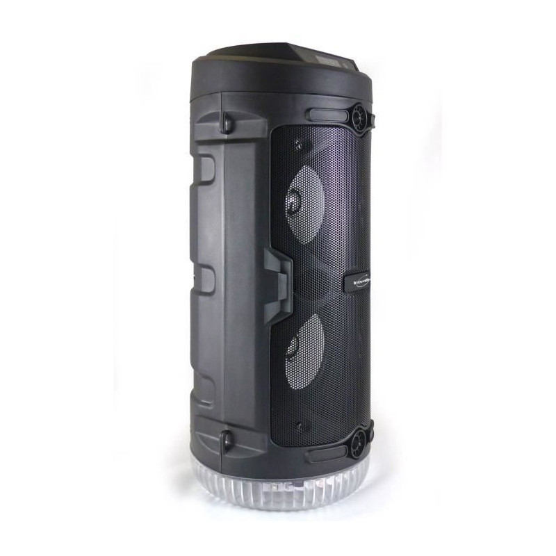 INOVALLEY KA03-N - Enceinte lumineuse Bluetooth - 400 W - Fonction karaoke - Lumieres LED colorees - Port USB
