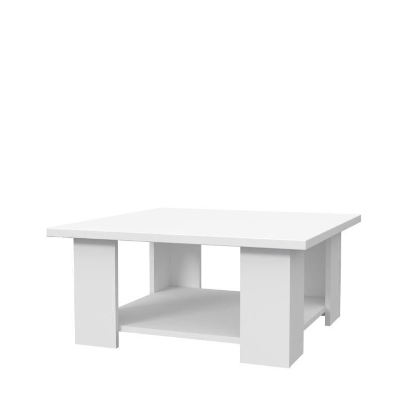 PILVI Table basse - Blanc mat - L 67 x P 67 x H 31 cm