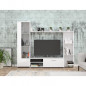 PILVI Meuble TV - Blanc mat - L 220,4 x P41,3 x H177,5 cm