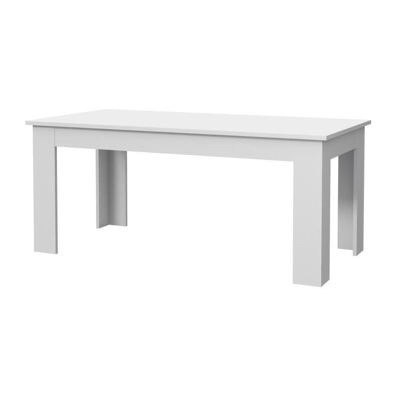 PILVI Table a manger - Blanc - L 180 x I90 x H 75 cm