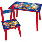 FUN HOUSE PATPATROUILLE Table H 41,5 cm x l 61 cm x P 42 cm avec une chaise H 49,5 cm x l 31 cm x P 31,5 cm - Pour enfant