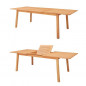 Ensemble repas de jardin  6 a 8 personnes - Table extensible 180-240 x 100 cm + 6 chaises assises textilene - Bois Eucalyptus FS