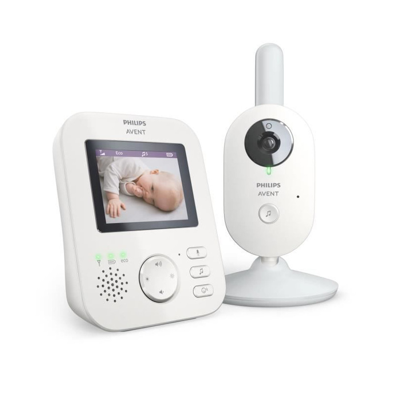 PHILIPS AVENT SCD833/26 Ecoute bebe Video connecte - Mode Smart Eco - Jusqua 10h dautonomie