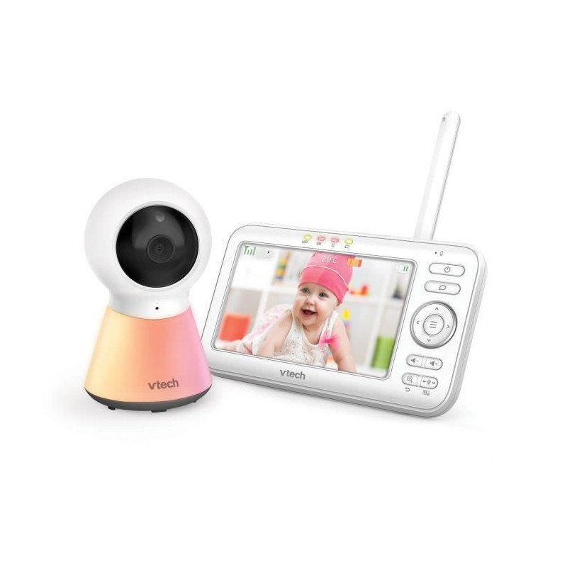 VTECH - Babyphone Video Color Night Light Ecran 5 - Veilleuse - BM5254
