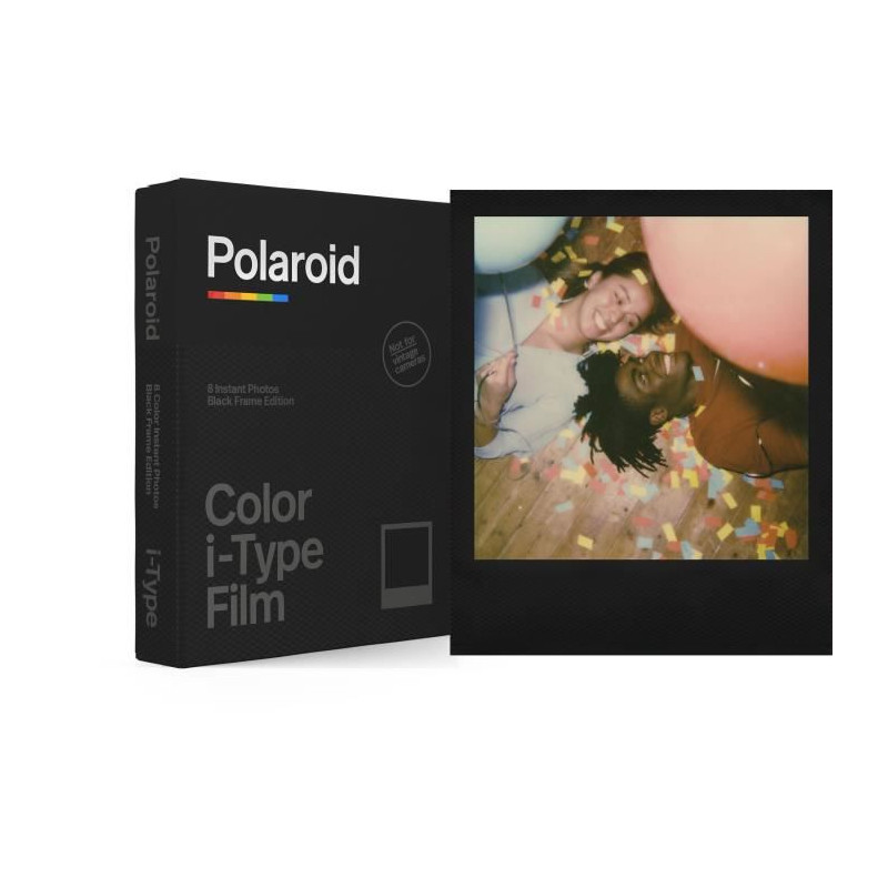 POLAROID - Pack de films instantanes couleur i-Type Black frame Edition - 8 films - ASA 640 - Developpement 10 mn - Cadre Noir