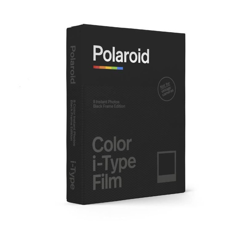 POLAROID - Pack de films instantanes couleur i-Type Black frame Edition - 8 films - ASA 640 - Developpement 10 mn - Cadre Noir