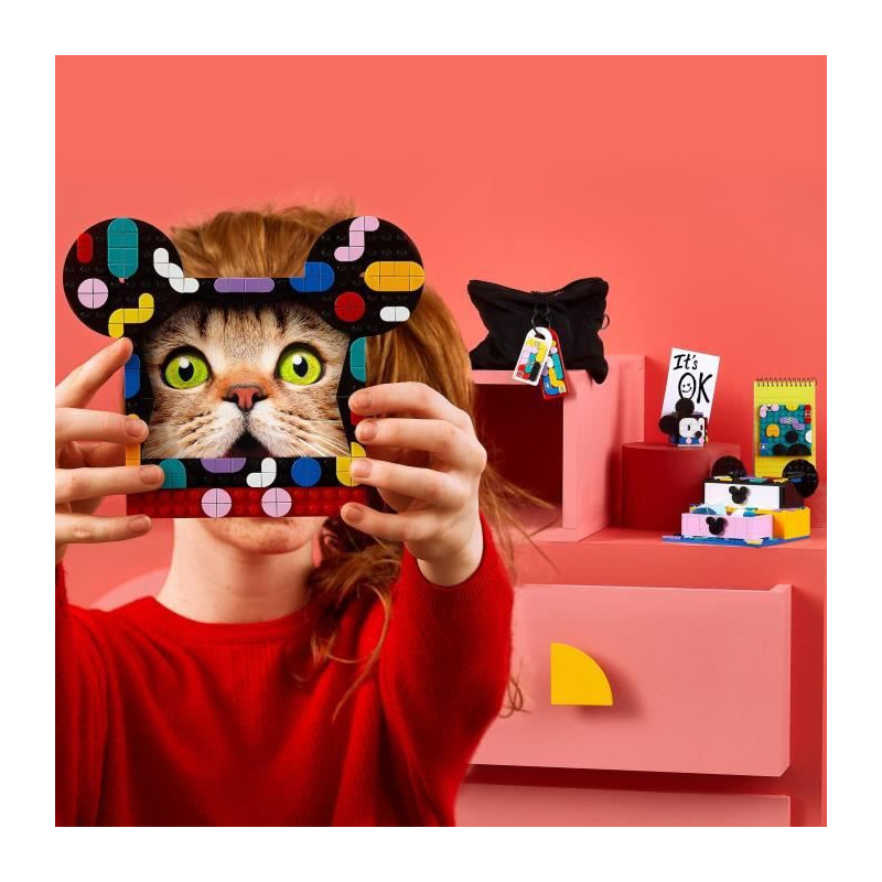 LEGO DOTS 41964 Boîte Créative La Rentrée Mickey Mouse et Minnie Mouse, 6 en 1, Set Scolaire