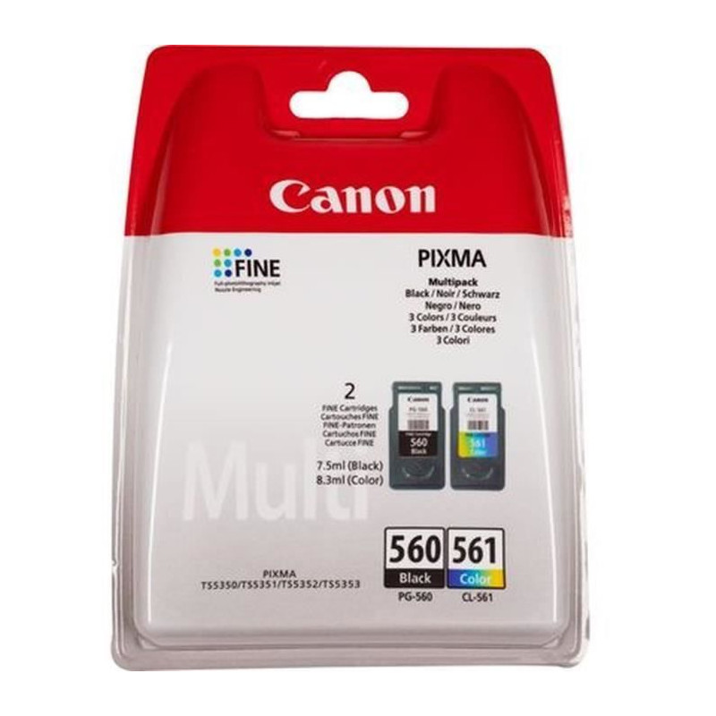 Canon Pack 2 Cartouches encre PG-560/CL-561 - Noir + Couleur