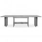 ANCONA Table a manger extensible de 8 a 12 personnes classique effet beton structure - L 160 / 310 x l 90 cm