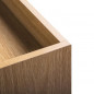 LINE Buffet 2 portes 3 tiroirs - Papier imitation bois et imprime - L 140 x P 40 x H 80 cm