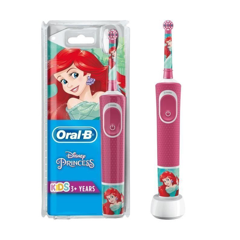 Oral-B Kids Brosse a Dents Electrique - Princesses - adaptee a partir de 3 ans, offre le nettoyage doux et efficace