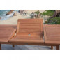 Ensemble repas de jardin  6 personnes - Table extensible 120-180 x 80 cm + 6 chaises assises textilene - Bois Eucalyptus FSC