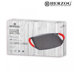 Herzog Herzog Plaque de cuisson en pierre avec revêtement antiadhésif 47cm