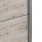 FINLANDEK Armoire de chambre ULOS style contemporain decor chene cendre clair - L 170,3 cm