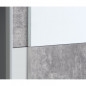 ULOS  Armoire 2 portes coulissantes - Decor beton gris clair et blanc - L 170.3 cm