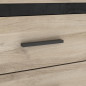 COLORADO Commode 6 tiroirs - Decor Chene Kronberg - L 129,1 x H 77,1 x P  41,8 cm