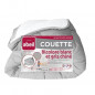 ABEIL Couette temperee BICOLORE 140x200cm - Blanc + Gris chine