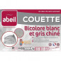 ABEIL Couette temperee BICOLORE 220x240cm - Blanc + Gris chine