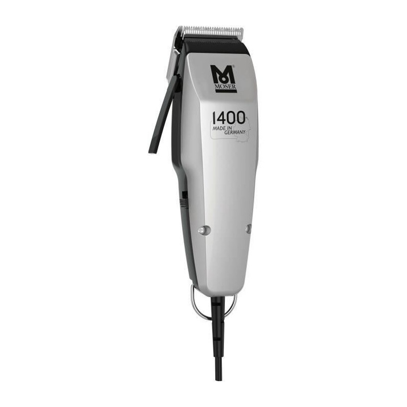 MOSER Tondeuse cheveux 1400 Clipper Edition Silver 1406-0458 - Tondeuse filaire Made in Germany - Levier dajustement a 5 positio