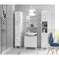 CORAIL Colonne de salle de bain L 30 cm - Blanc brillant