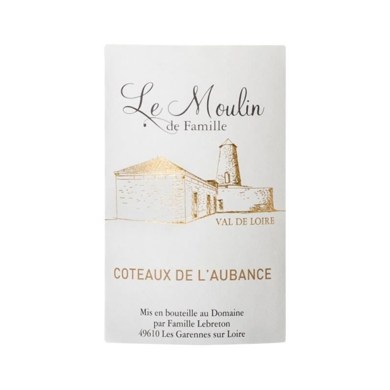 Le Moulin de Famille 2017 Coteaux de lAubance - Vin blanc de Loire