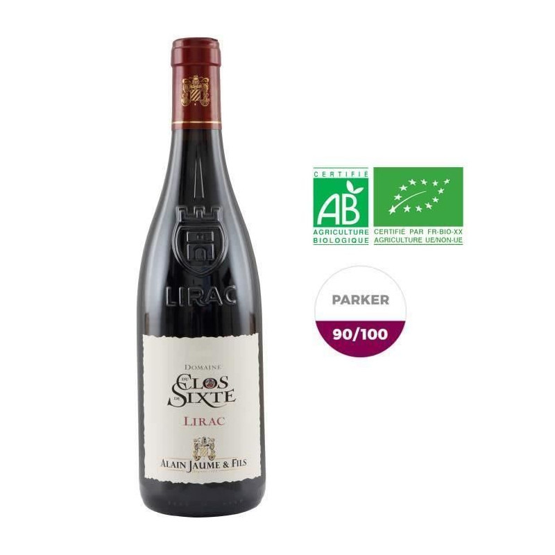 Alain Jaume Domaine du Clos de Sixte 2015 Lirac - Vin rouge des Cotes du Rhone - Bio