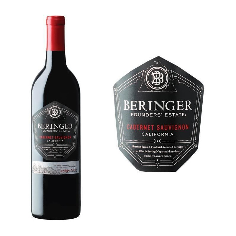 Beringer Founder Estate Cabernet Sauvignon - Vin rouge de Californie