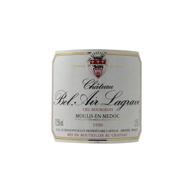 Chateau Bel Air Lagrave 1994- Moulis en Medoc-Vin Rouge de Bordeaux Magnum