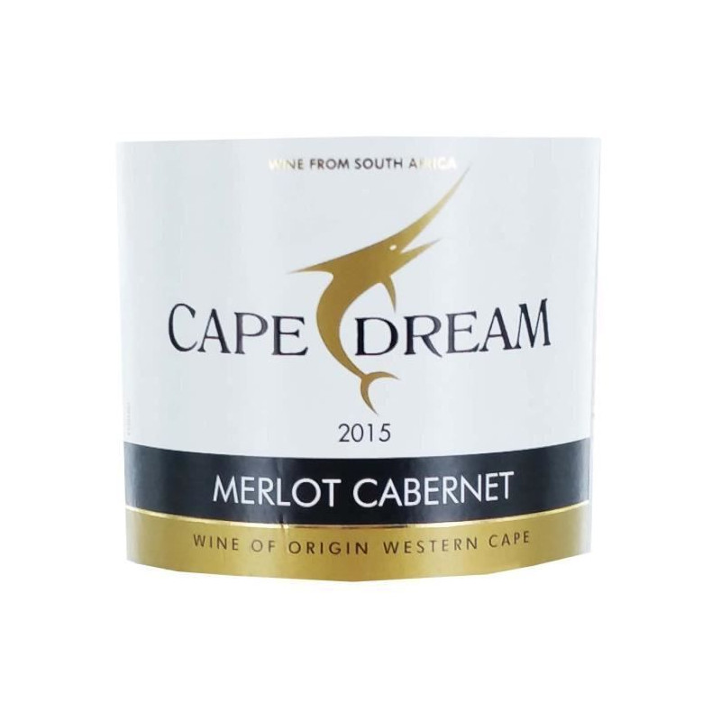 Cape Dream 2015 Merlot Cabernet - Vin rouge dAfrique du Sud
