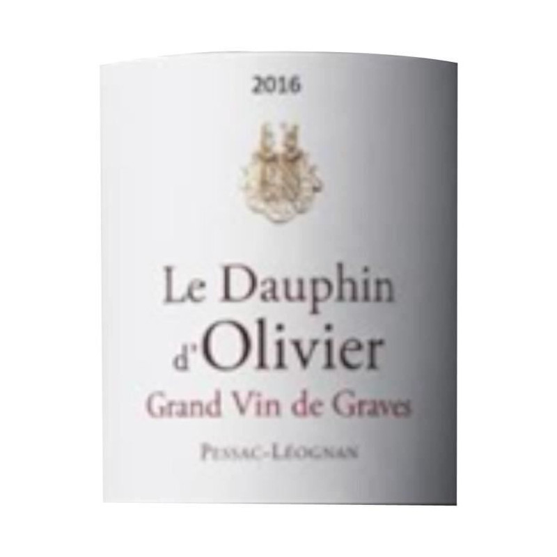 Dauphin dOlivier 2016 Pessac-Leognan - Vin rouge de Bordeaux
