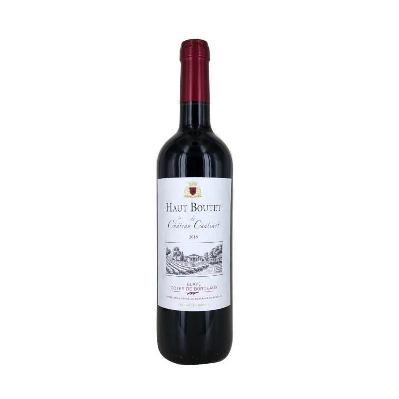 Haut Boutet du Chateau Cantinot 2016 Blaye Cotes de Bordeaux - Vin rouge de Bordeaux