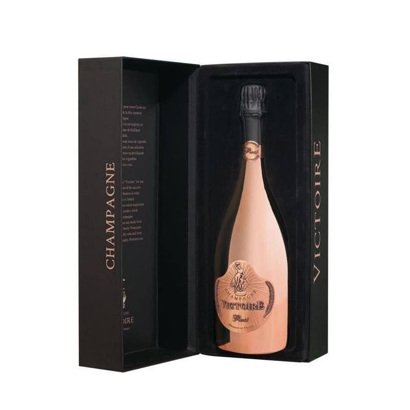 Champagne Victoire Rose Edition limitee, laquee rose 75 cl COFFRET LUXE