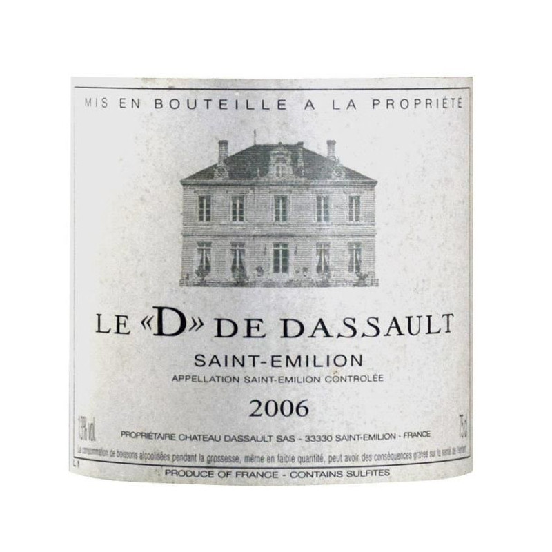 Le D de Dassault 2006 Saint Emilion - Vin rouge de Bordeaux