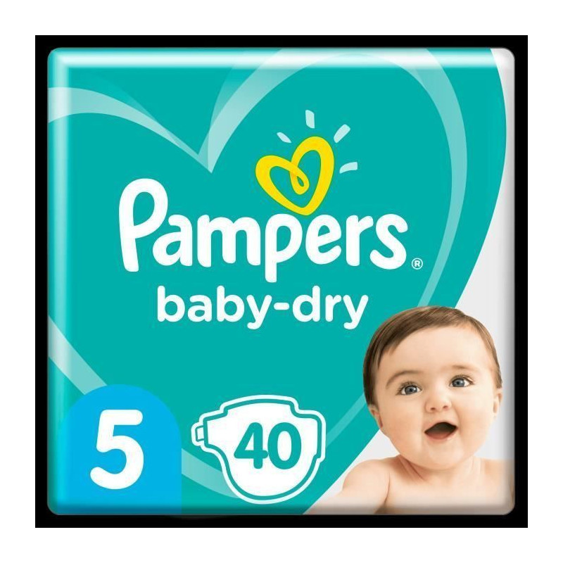 Pampers Baby-Dry Taille 5, 40 Couches