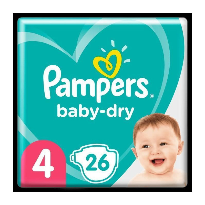 Pampers Baby-Dry Taille 4, 26 Couches