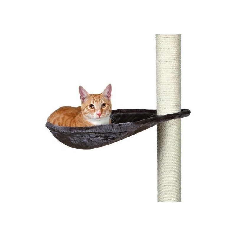 TRIXIE Hamac - Nid XL pour griffoir pour chat gris platinium peluche o 40 cm